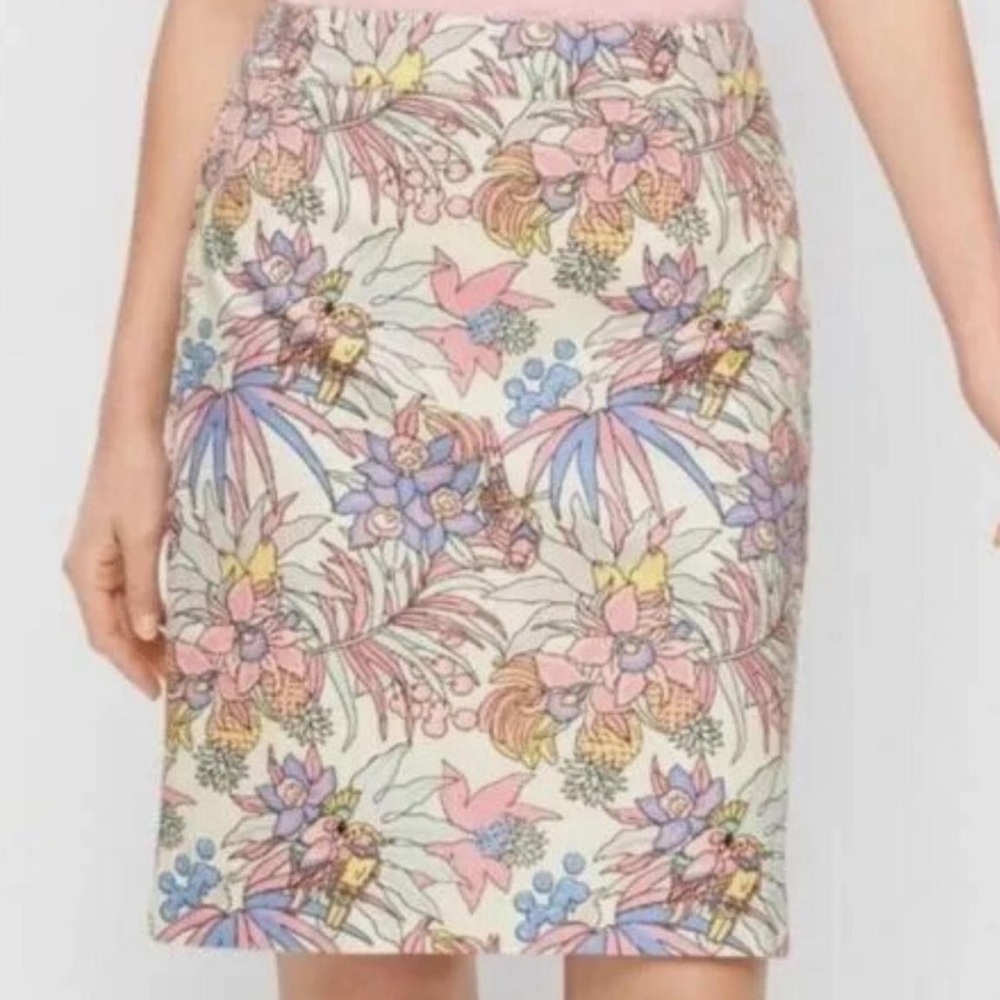 Talbots Multicolor Floral Pencil Skirt